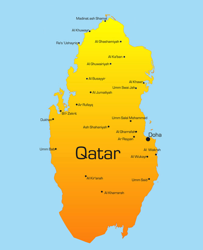 qatar map